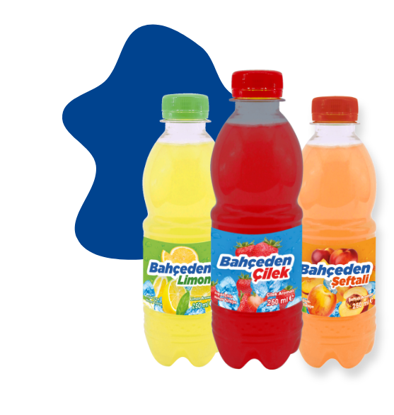 Bahçeden Aromalı İçecekler — Limon, Çilek, Şeftali